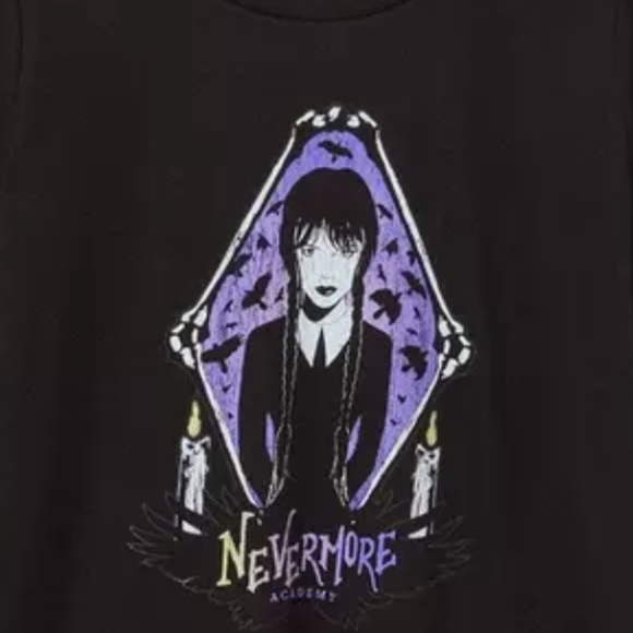 Torrid Wednesday Nevermore Black Crew Tee Plus Size 3x - Picture 2 of 6